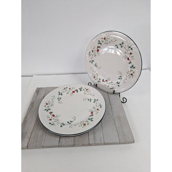 Pfaltzgraff Winterberry Dinner Plates 10 1/2" Set of 3 Made in INDO - Picture 1 of 8